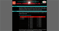 Desktop Screenshot of goyalenergy.com